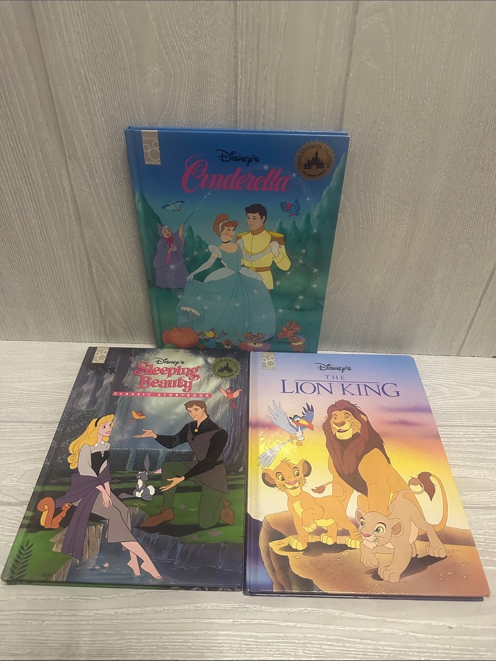Disney Storybook Collection Cinderella Sleeping Beauty Lion King Hardcover Books